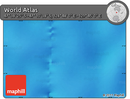 Physical Map of the Area around 47° 24' 32" S, 129° 16' 30" E