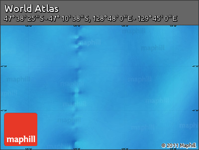 Physical Map of the Area around 47° 24' 32" S, 129° 16' 30" E