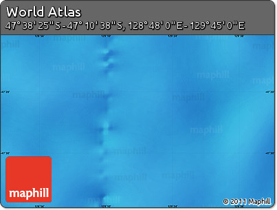 Physical Map of the Area around 47° 24' 32" S, 129° 16' 30" E
