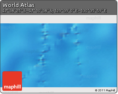 Physical 3D Map of the Area around 47° 24' 32" S, 130° 7' 30" E