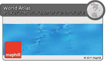 Physical Panoramic Map of the Area around 47° 24' 32" S, 130° 7' 30" E