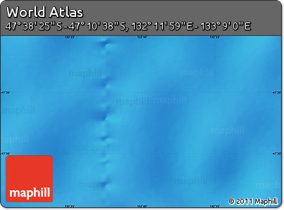 Physical Map of the Area around 47° 24' 32" S, 132° 40' 30" E
