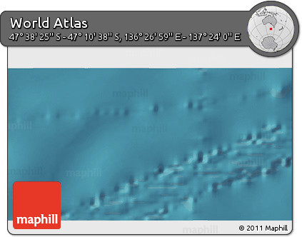 Satellite 3D Map of the Area around 47° 24' 32" S, 136° 55' 30" E