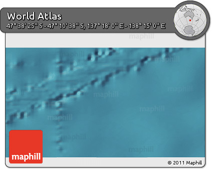 Satellite 3D Map of the Area around 47° 24' 32" S, 137° 46' 30" E