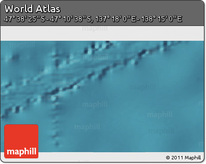 Satellite 3D Map of the Area around 47° 24' 32" S, 137° 46' 30" E