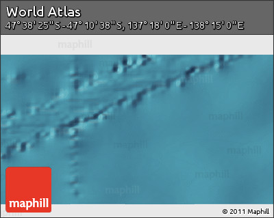Satellite 3D Map of the Area around 47° 24' 32" S, 137° 46' 30" E