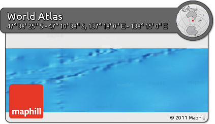 Physical Panoramic Map of the Area around 47° 24' 32" S, 137° 46' 30" E