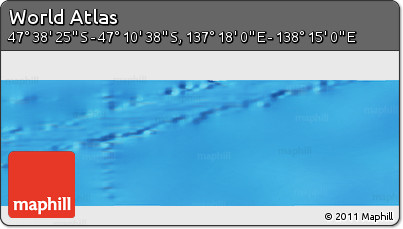 Physical Panoramic Map of the Area around 47° 24' 32" S, 137° 46' 30" E