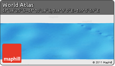 Shaded Relief Panoramic Map of the Area around 47° 24' 32" S, 138° 37' 30" E