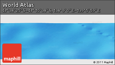 Shaded Relief Panoramic Map of the Area around 47° 24' 32" S, 138° 37' 30" E
