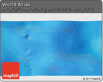Political 3D Map of the Area around 47° 24' 32" S, 140° 19' 29" E