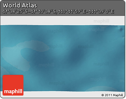 Satellite 3D Map of the Area around 47° 24' 32" S, 141° 10' 30" E