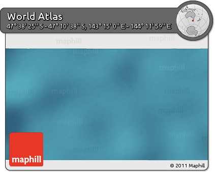 Satellite 3D Map of the Area around 47° 24' 32" S, 143° 43' 29" E