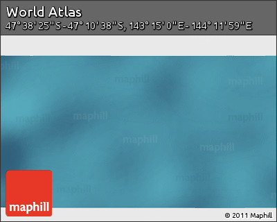 Satellite 3D Map of the Area around 47° 24' 32" S, 143° 43' 29" E