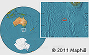 Satellite Location Map of the area around 47° 24' 32" S, 143° 43' 29" E
