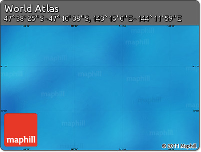 Physical Map of the Area around 47° 24' 32" S, 143° 43' 29" E