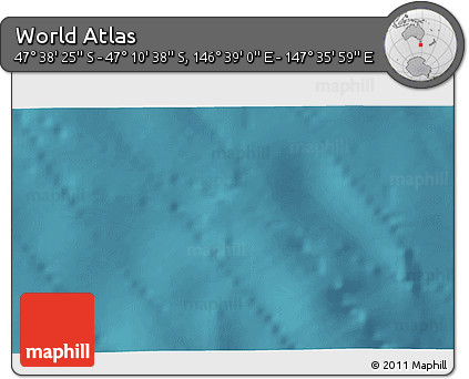 Satellite 3D Map of the Area around 47° 24' 32" S, 147° 7' 30" E