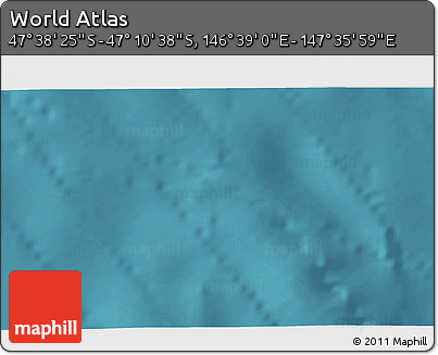 Satellite 3D Map of the Area around 47° 24' 32" S, 147° 7' 30" E