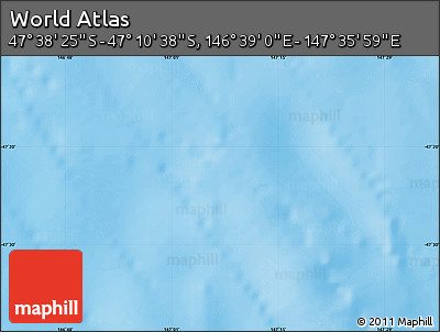 Physical Map of the Area around 47° 24' 32" S, 147° 7' 30" E