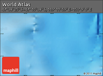 Physical Map of the Area around 47° 24' 32" S, 149° 40' 30" E