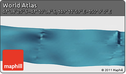 Satellite Panoramic Map of the Area around 47° 24' 32" S, 149° 40' 30" E