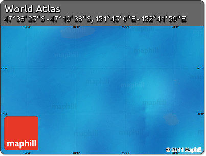 Physical Map of the Area around 47° 24' 32" S, 152° 13' 29" E