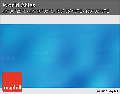Physical 3D Map of the Area around 47° 24' 32" S, 153° 4' 29" E