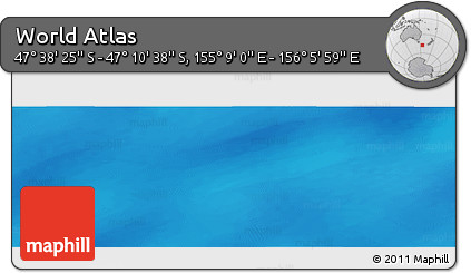 Physical Panoramic Map of the Area around 47° 24' 32" S, 155° 37' 30" E