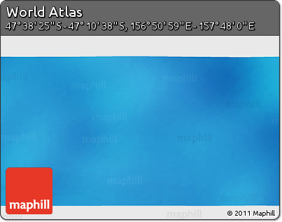 Physical 3D Map of the Area around 47° 24' 32" S, 157° 19' 29" E