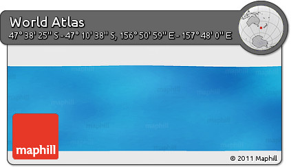 Physical Panoramic Map of the Area around 47° 24' 32" S, 157° 19' 29" E