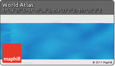 Physical Panoramic Map of the Area around 47° 24' 32" S, 159° 1' 30" E