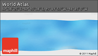 Shaded Relief Panoramic Map of the Area around 47° 24' 32" S, 15° 13' 29" W