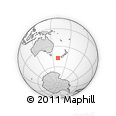 Outline Map of the Area around 47° 24' 32" S, 160° 43' 29" E, rectangular outline