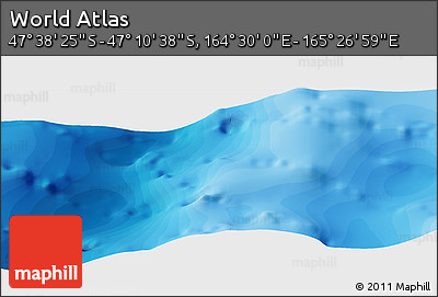 Political Panoramic Map of the Area around 47° 24' 32" S, 164° 58' 29" E