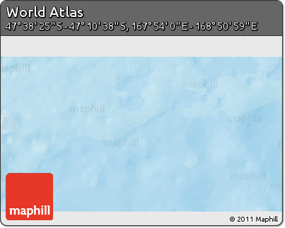 Political 3D Map of the Area around 47° 24' 32" S, 168° 22' 30" E
