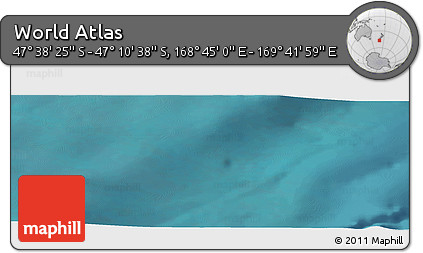 Satellite Panoramic Map of the Area around 47° 24' 32" S, 169° 13' 29" E