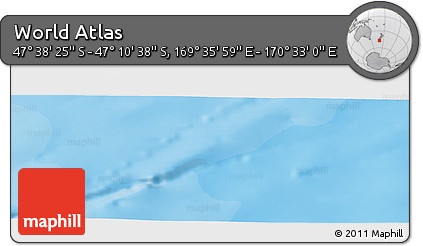 Political Panoramic Map of the Area around 47° 24' 32" S, 170° 4' 29" E