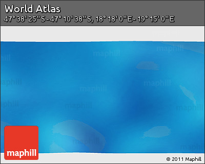Physical 3D Map of the Area around 47° 24' 32" S, 18° 46' 29" E