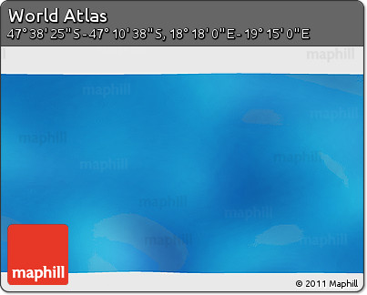 Physical 3D Map of the Area around 47° 24' 32" S, 18° 46' 29" E
