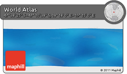 Physical Panoramic Map of the Area around 47° 24' 32" S, 18° 46' 29" E