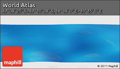 Physical Panoramic Map of the Area around 47° 24' 32" S, 18° 46' 29" E