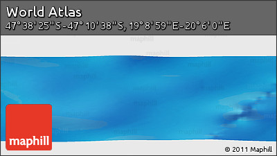 Physical Panoramic Map of the Area around 47° 24' 32" S, 19° 37' 30" E