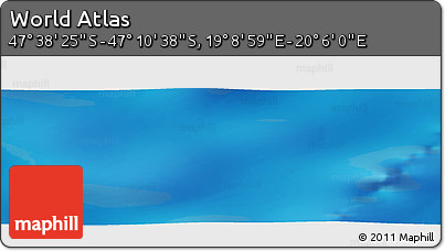 Physical Panoramic Map of the Area around 47° 24' 32" S, 19° 37' 30" E