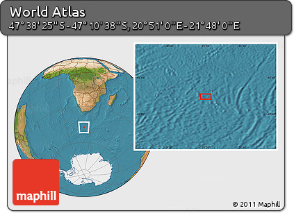 Satellite Location Map of the Area around 47° 24' 32" S, 21° 19' 30" E