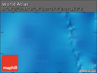 Physical Map of the Area around 47° 24' 32" S, 21° 19' 30" E