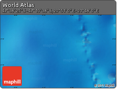 Physical Map of the Area around 47° 24' 32" S, 21° 19' 30" E