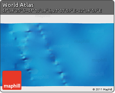 Shaded Relief 3D Map of the Area around 47° 24' 32" S, 22° 10' 29" E