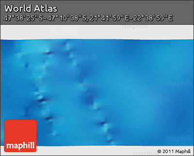 Shaded Relief 3D Map of the Area around 47° 24' 32" S, 22° 10' 29" E