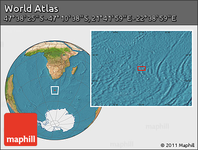 Satellite Location Map of the Area around 47° 24' 32" S, 22° 10' 29" E