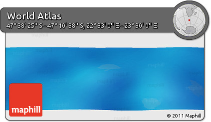 Physical Panoramic Map of the Area around 47° 24' 32" S, 23° 1' 29" E